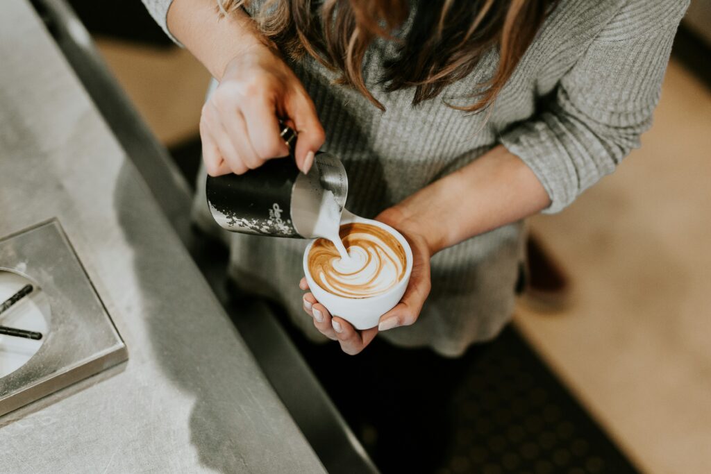  Latte Art, máquina de café con vaporizador, La Marzocco Linea Mini

